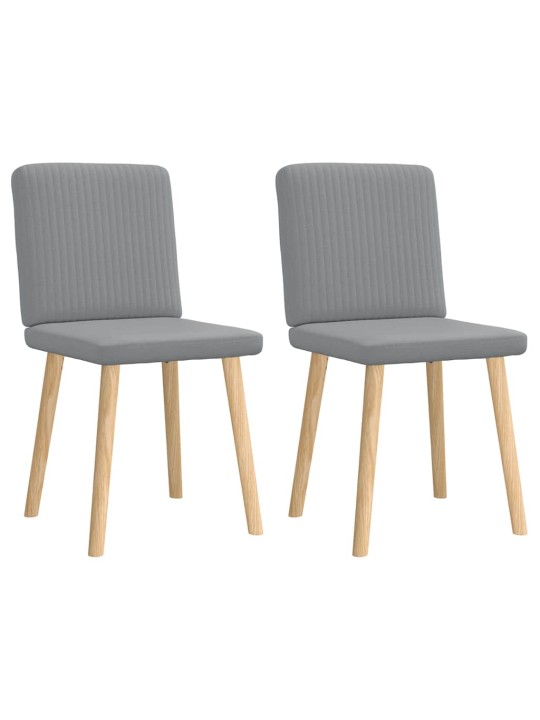 Jídelní židle 2 ks světle šedé textil