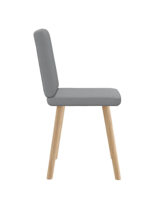 Jídelní židle 2 ks světle šedé textil