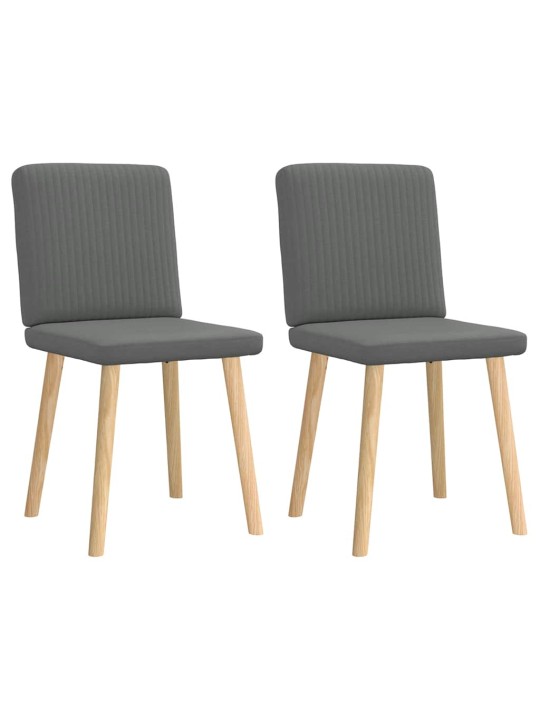 Jídelní židle 2 ks tmavě šedé textil
