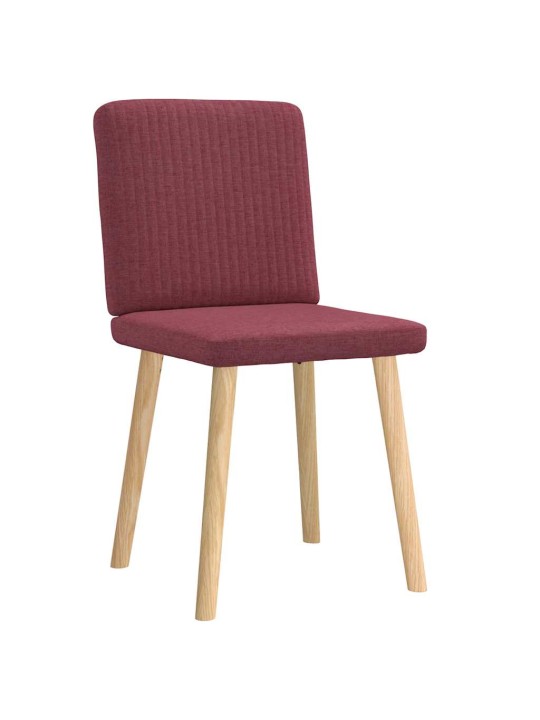 Jídelní židle 2 ks vínové textil