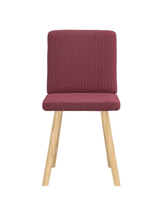 Jídelní židle 2 ks vínové textil