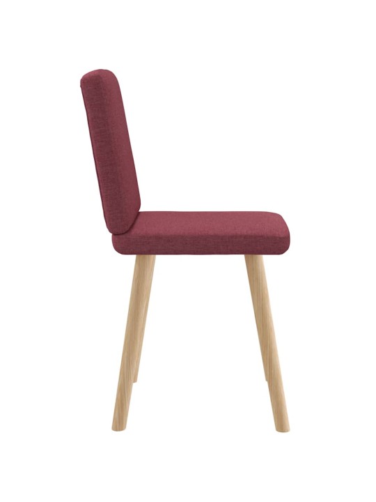 Jídelní židle 2 ks vínové textil