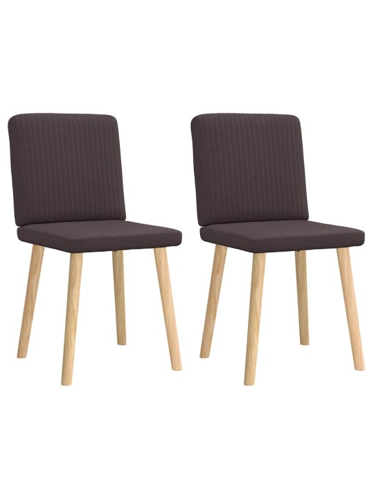 Jídelní židle 2 ks tmavě hnědé textil