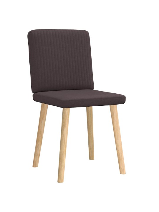 Jídelní židle 2 ks tmavě hnědé textil