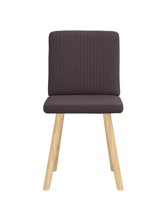 Jídelní židle 2 ks tmavě hnědé textil