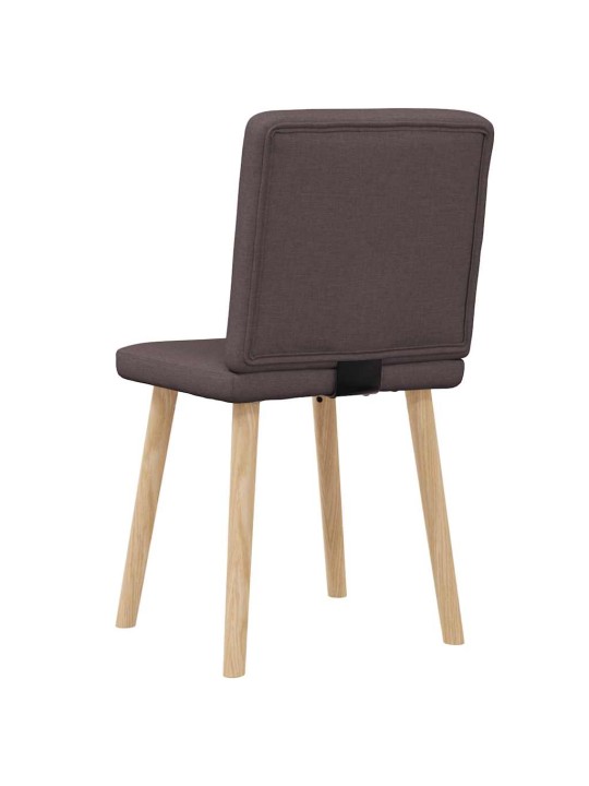Jídelní židle 2 ks tmavě hnědé textil
