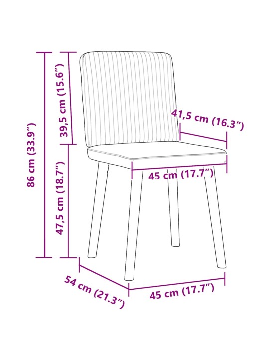 Jídelní židle 2 ks taupe textil