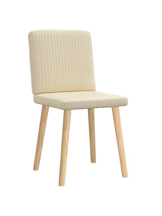 Jídelní židle 2 ks krémové textil