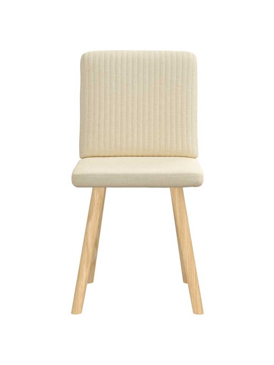 Jídelní židle 2 ks krémové textil