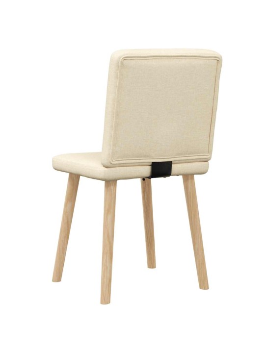 Jídelní židle 2 ks krémové textil