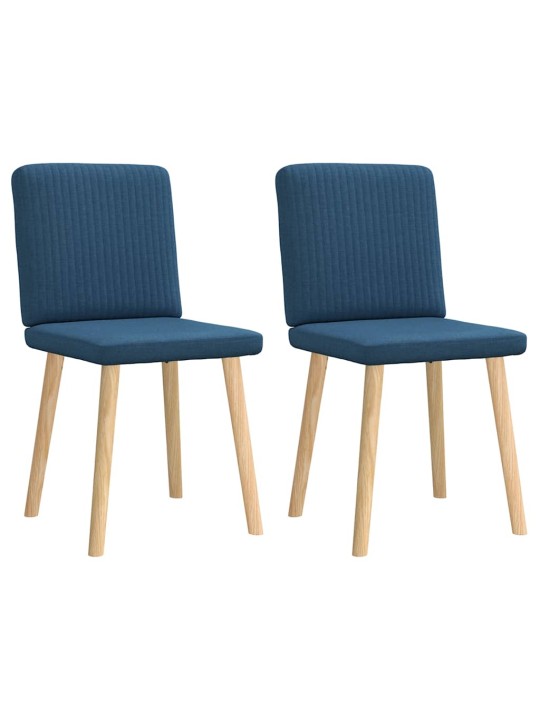 Jídelní židle 2 ks modré textil