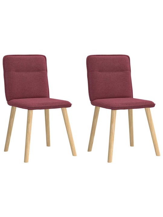Jídelní židle 2 ks vínové textil
