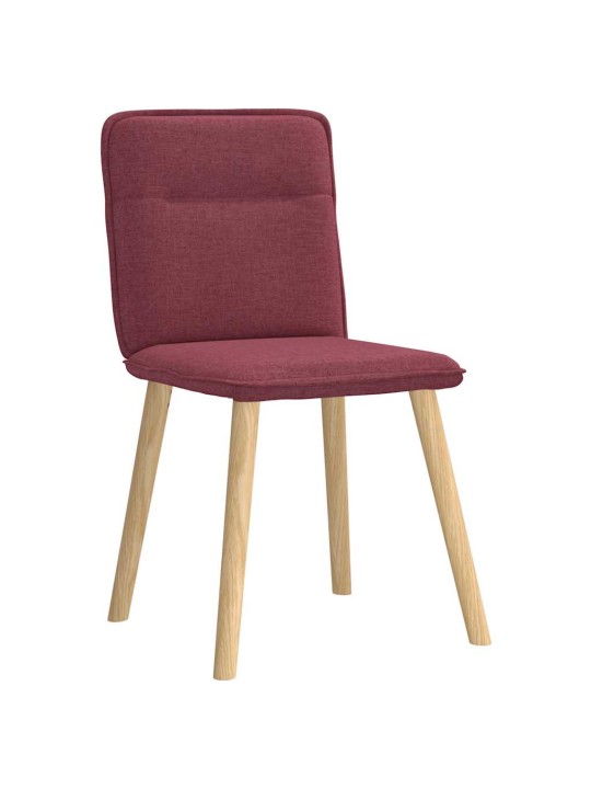 Jídelní židle 2 ks vínové textil