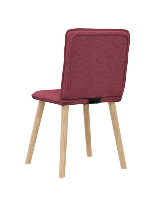 Jídelní židle 2 ks vínové textil