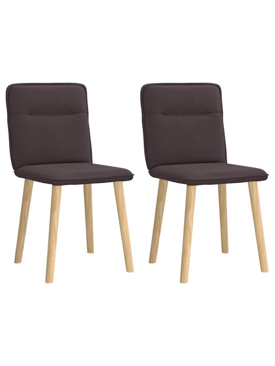 Jídelní židle 2 ks tmavě hnědé textil
