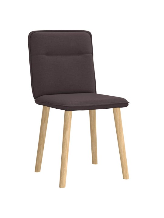Jídelní židle 2 ks tmavě hnědé textil