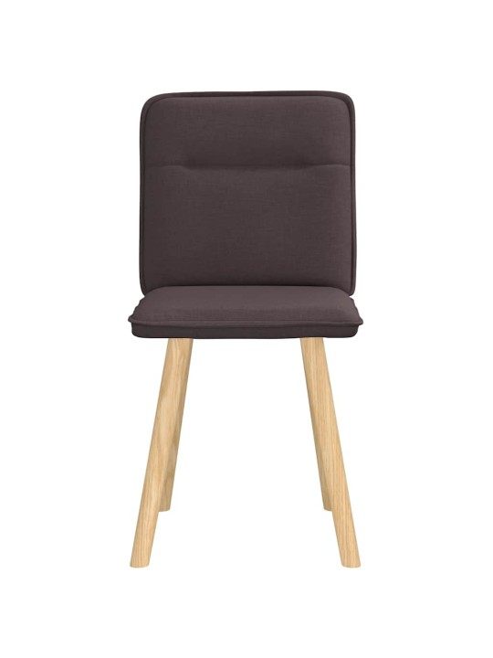 Jídelní židle 2 ks tmavě hnědé textil