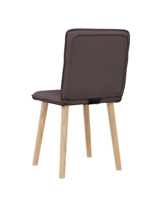 Jídelní židle 2 ks tmavě hnědé textil