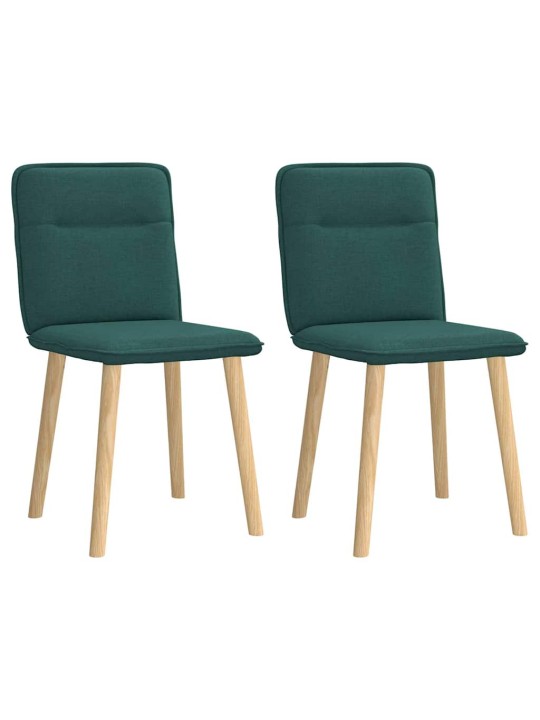 Jídelní židle 4 ks tmavě zelené textil
