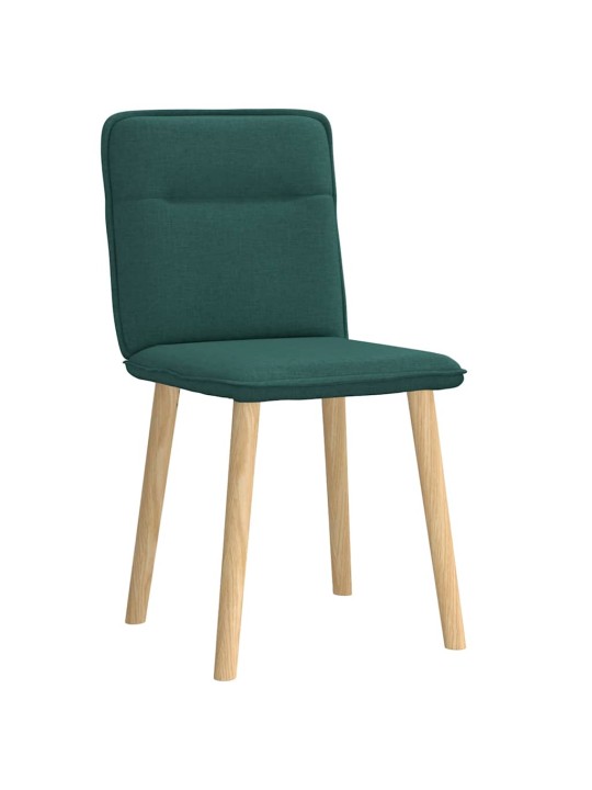 Jídelní židle 4 ks tmavě zelené textil