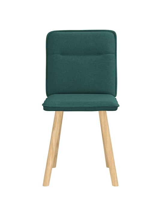 Jídelní židle 4 ks tmavě zelené textil