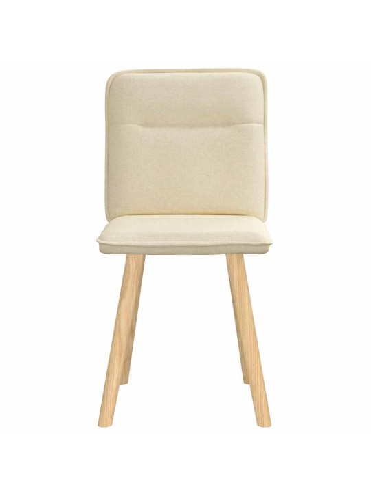 Jídelní židle 2 ks krémové textil