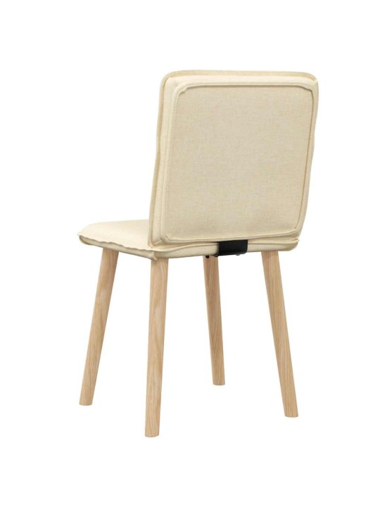 Jídelní židle 2 ks krémové textil