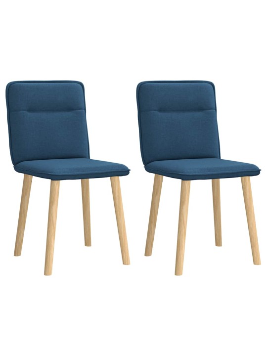 Jídelní židle 2 ks modré textil