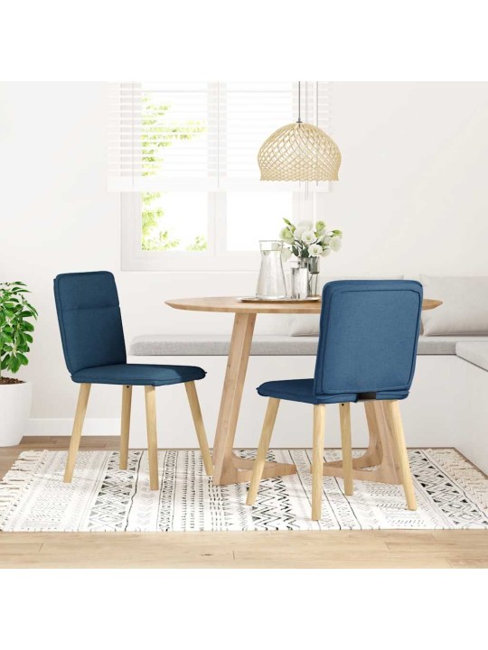 Jídelní židle 2 ks modré textil