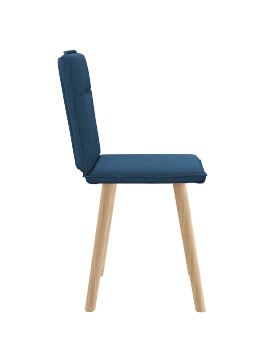 Jídelní židle 2 ks modré textil