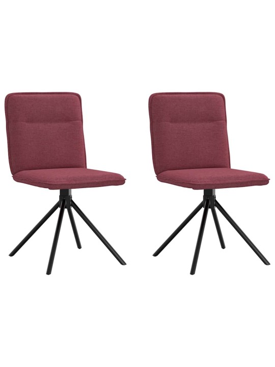 Jídelní židle 2 ks vínové textil