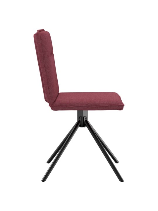Jídelní židle 2 ks vínové textil