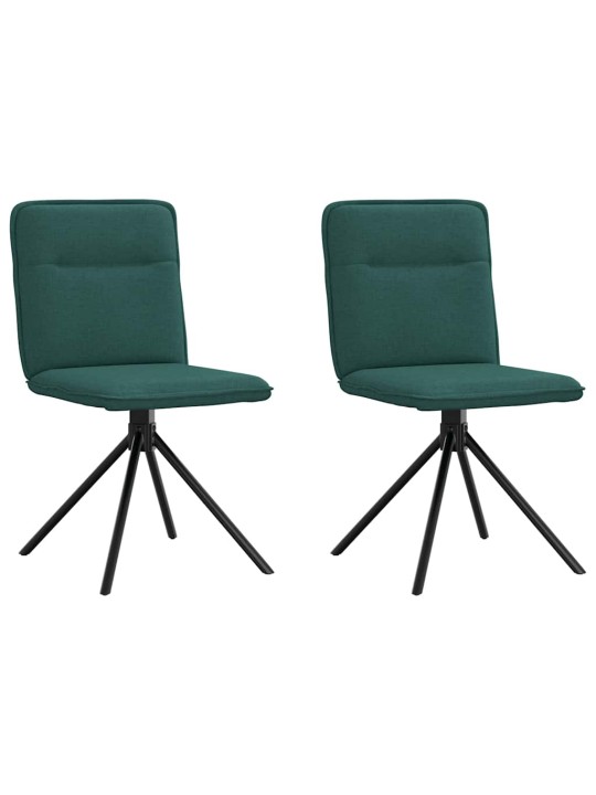 Jídelní židle 4 ks tmavě zelené textil