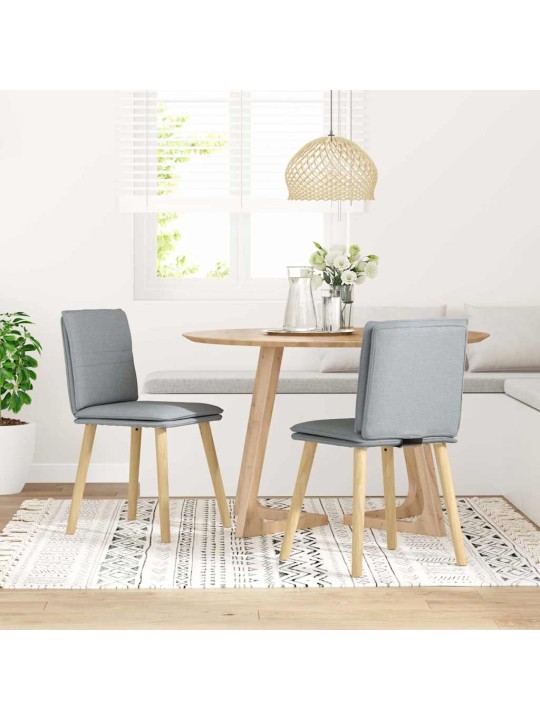 Jídelní židle 2 ks světle šedé textil