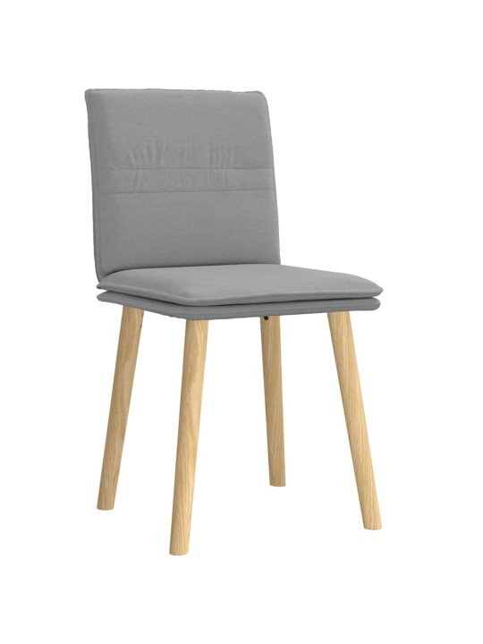 Jídelní židle 2 ks světle šedé textil