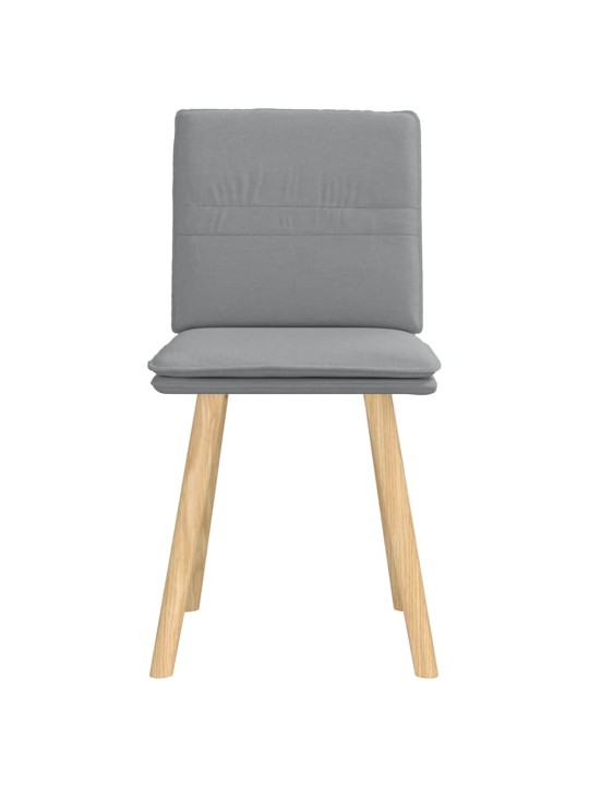 Jídelní židle 2 ks světle šedé textil