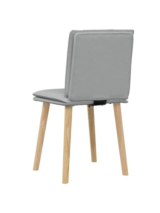 Jídelní židle 2 ks světle šedé textil