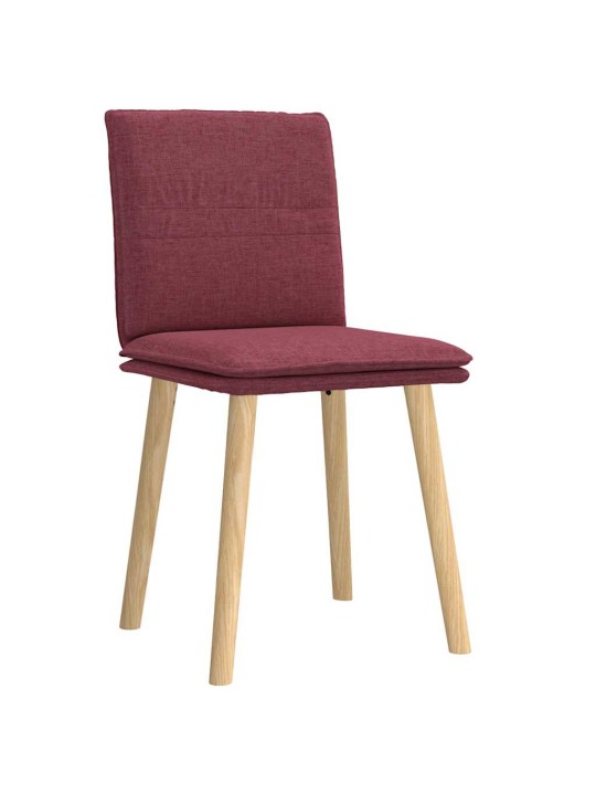 Jídelní židle 2 ks vínové textil