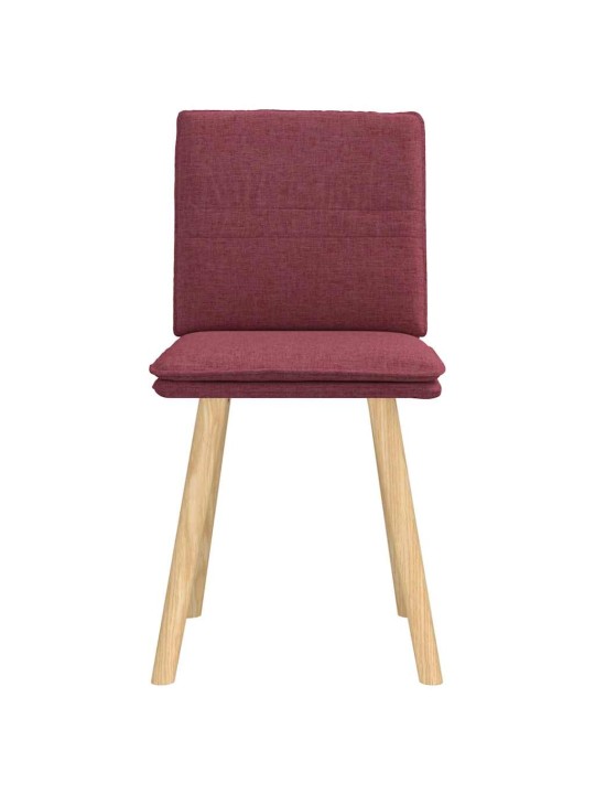 Jídelní židle 2 ks vínové textil