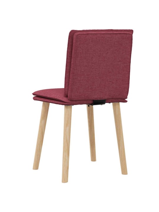 Jídelní židle 2 ks vínové textil