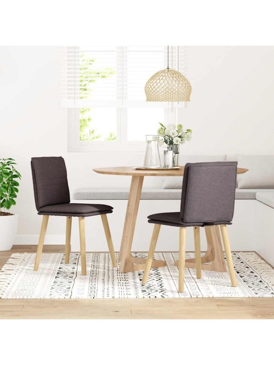 Jídelní židle 2 ks tmavě hnědé textil