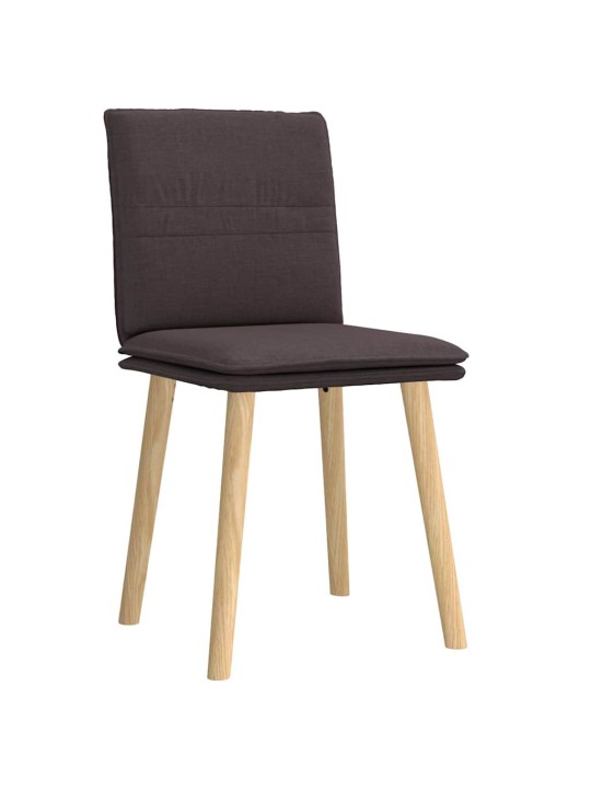 Jídelní židle 2 ks tmavě hnědé textil
