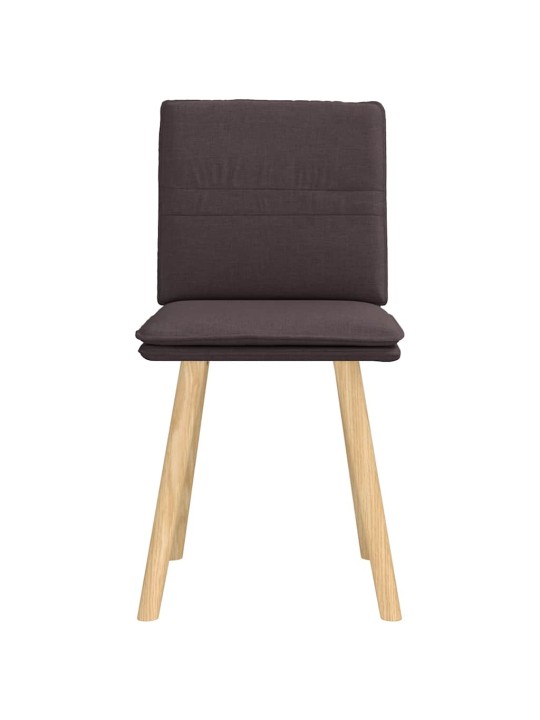 Jídelní židle 2 ks tmavě hnědé textil