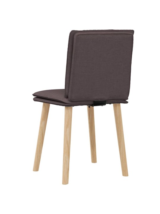 Jídelní židle 2 ks tmavě hnědé textil