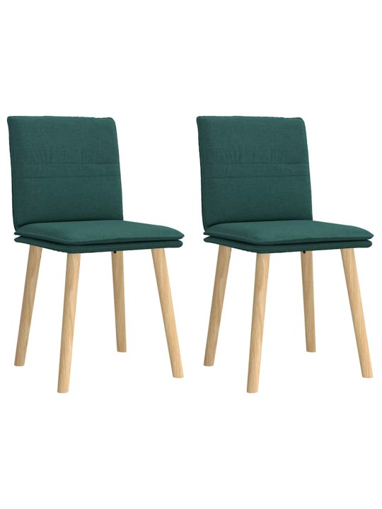 Jídelní židle 4 ks tmavě zelené textil