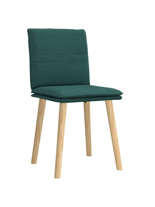 Jídelní židle 4 ks tmavě zelené textil