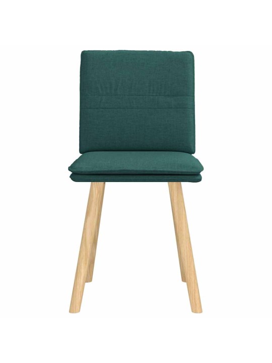 Jídelní židle 4 ks tmavě zelené textil