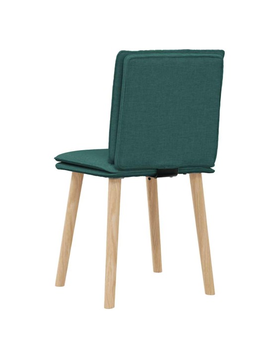 Jídelní židle 4 ks tmavě zelené textil