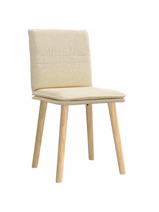 Jídelní židle 2 ks krémové textil