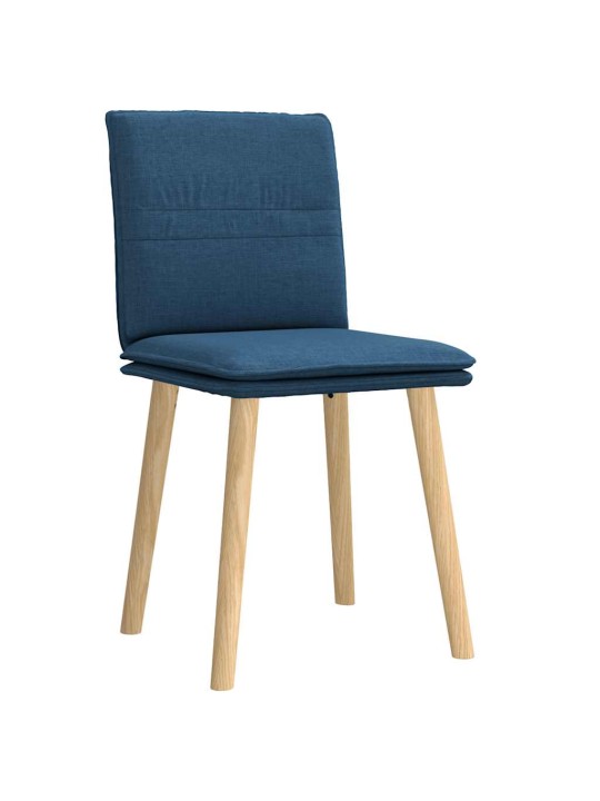 Jídelní židle 2 ks modré textil